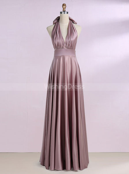 Silk Like Satin Bridesmaid Dresses,Long Bridesmaid Dress,Convertible Bridesmaid Dress,BD00278