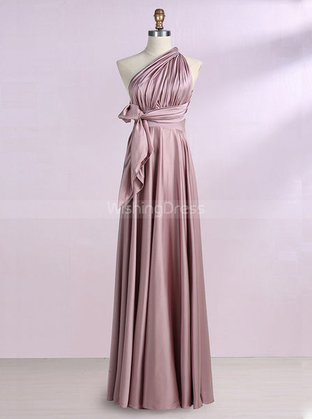 Silk Like Satin Bridesmaid Dresses,Long Bridesmaid Dress,Convertible Bridesmaid Dress,BD00278