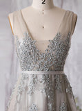 Silver A-line Bridesmaid Dresses,Gorgeous Mother Of The Bride Dress,BD00363