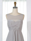 Silver Bridesmaid Dresses,Empire Waist Bridesmaid Dress,Elegant Bridesmaid Dress,BD00323