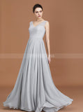 Silver Bridesmaid Dresses,Long Bridesmaid Dress,Elegant Bridesmaid Dress,BD00248
