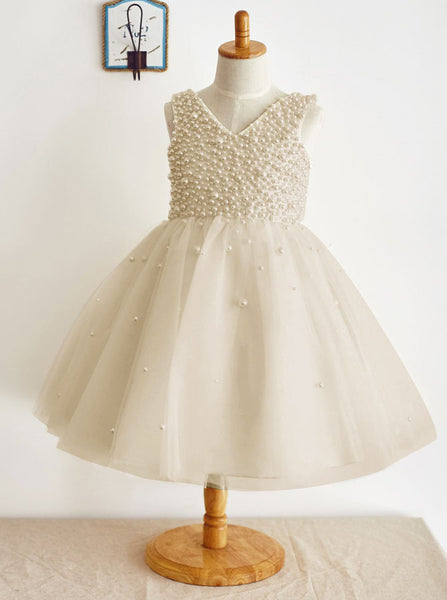 Silver Flower Girl Dress,Jeweled Flower Girl Dress,Princess Flower Girl Dress,FD00018