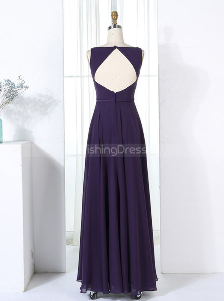 Simple Bridesmaid Dresses,Cutout Back Bridesmaid Dress,Long Bridesmaid Dress,BD00300