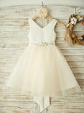 Simple Flower Girl Dress,Lovely Flower Girl Dress,Girl Party Dress with Sash,FD00121