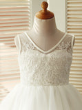 Simple Flower Girl Dresses,Tea Length Flower Girl Dress,FD00097