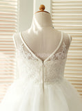 Simple Flower Girl Dresses,Tea Length Flower Girl Dress,FD00097