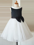 Simple Flower Girl Dresses,Two Tone Flower Girl Dress,Tea Length Flower Girl Dress,FD00041