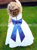 Simple Flower Girl Dresses,White Flower Girl Dress,Cute Flower Girl Dress,FD00038