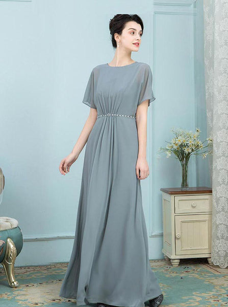 Simple Mother of the Bride Dresses,Long Mother Dress,Mother of the Bride Dress with Sleeves,MD00007