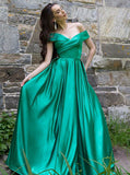 Simple Prom Dresses Long,Off the Shoulder Prom Dress,PD00453