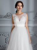 Simple Wedding Dresses,Tulle Bridal Dress,Princess Wedding Dress with Train,WD00290