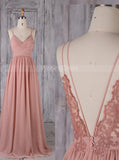 Spaghetti Straps Bridesmaid Dresses,Chiffon Long Bridesmaid Dress,BD00361