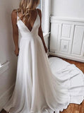 Boho Wedding Dresses,Chiffon Bridal Dresses,Beach Wedding Dresses,Casual Bridal Dress,WD00089
