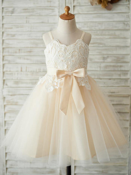 Spaghetti Straps Flower Girl Dress,Tulle Girl Party Dress,Princess Flower Girl Dress,FD00091