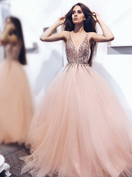 Sparkly Prom Dresses,Tulle Long Prom Dress,Princess Prom Dress,Formal Evening Dress,PD00275