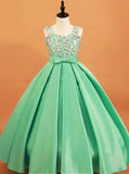 Special Occasion Dress for Teens,A-line Satin Little Princess Dress,GPD0023