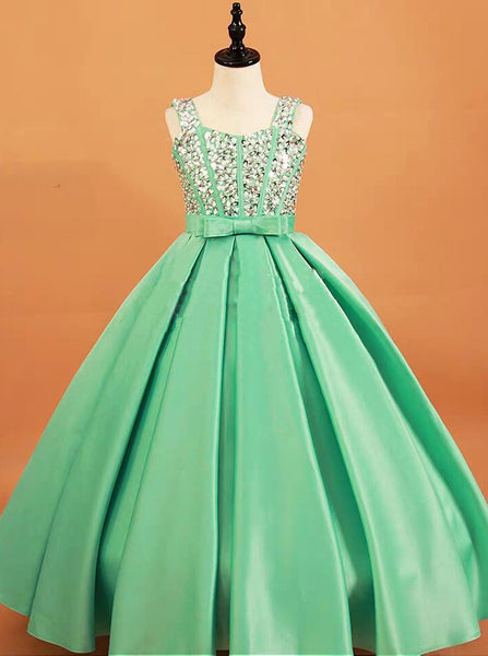 Special Occasion Dress for Teens,A-line Satin Little Princess Dress,GPD0023