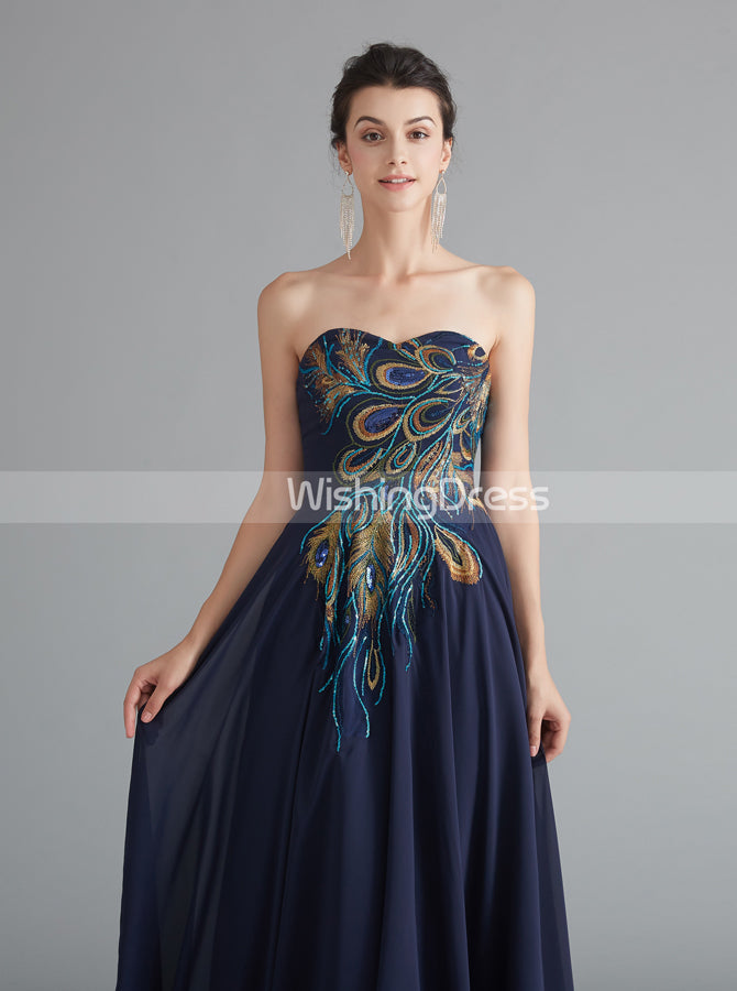 Strapless Evening Dresses,Dark Navy Homecoming Dress,Simple Prom Dress - Wishingdress Strapless Evening Dresses,Dark Navy Homecoming Dress,Simple Prom Dress - Wishingdress