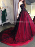 Strapless Prom Dress,Tulle Elegant Wedding Dress,PD00423