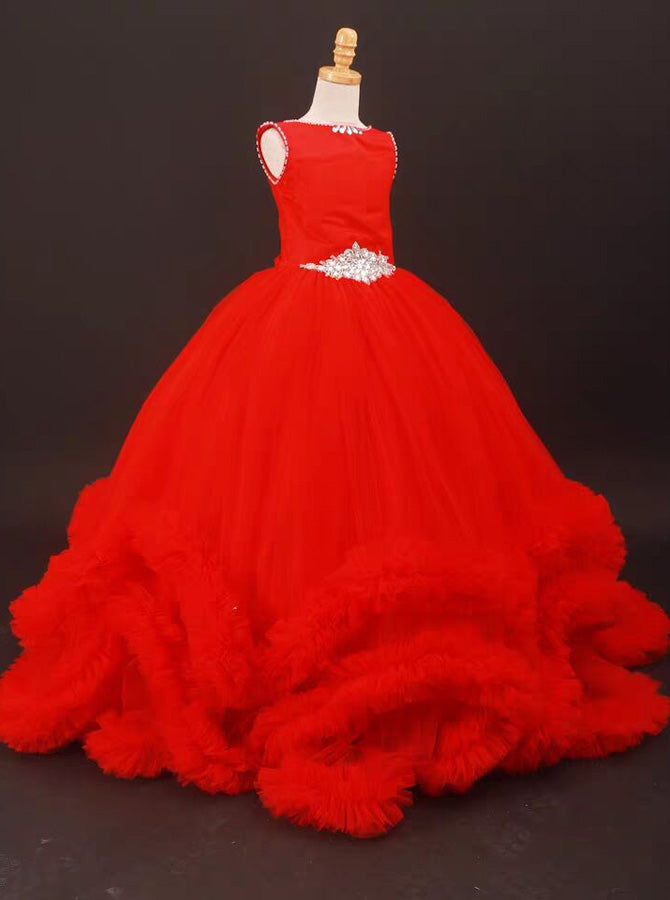 red pageant dress Long Beaded Prom with Sheer Side Slit The color may be slightly different due to the slight difference Rachel Allan Pageant 50386