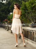 Sweetheart Neckline Homecoming Dresses,Chiffon High Low Homecoming Dress,HC00173