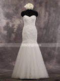 Sweetheart Neckline Mermaid Wedding Dresses,Tulle Floor Length Bridal Dress,WD00548