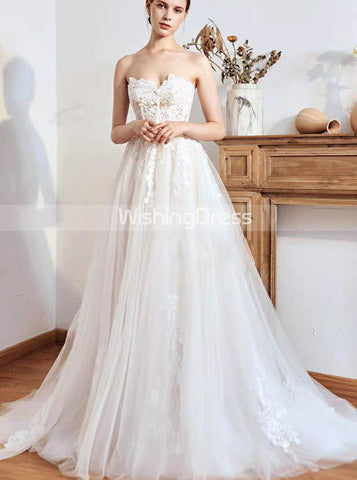products/sweetheart-strapless-wedding-dress-romantic-tulle-bridal-gown-wd00463-2.jpg