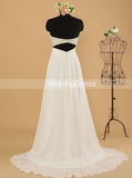 Sweetheart Wedding Dresses Beach,Chiffon Open Back Outdoor Wedding Dress,WD00558