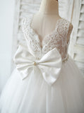 Tea Length Flower Girl Dresses,Tulle Flower Girl Dress,FD00103
