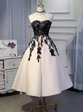 Tea Length Satin Wedding Dresses,Garden Wedding Dress,Wedding Reception Dress,WD00356