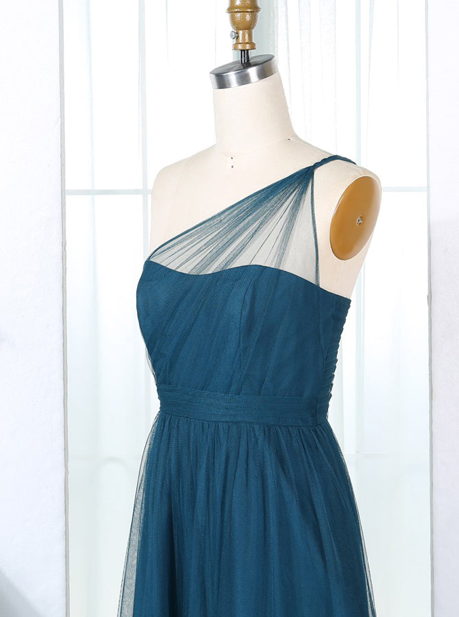 Teal One Shoulder Bridesmaid Dress,Tulle Bridesmaid Dress,Long Bridesmaid Dress,BD00203, US26W / Royal Blue Teal One Shoulder Bridesmaid Dress,Tulle Bridesmaid Dress,Long Bridesmaid Dress,BD00203, US26W / Royal Blue