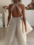 High Low Wedding Dresses,Lace Wedding Dress,Beach Wedding Dress,Romantic Bridal Dress,WD00180