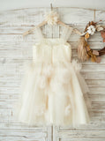 Tulle Flower Girl Dresses,Ivory Flower Girl Dress,Lovely Flower Girl Dress,FD00068