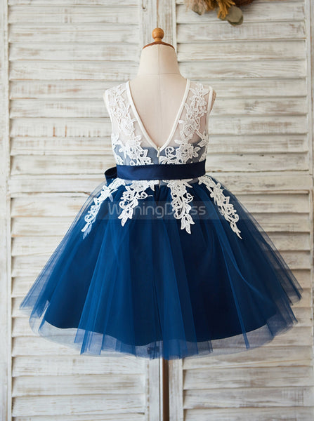 Turquoise Flower Girl Dresses,Cute Flower Girl Dress,Short Flower Girl Dress,FD00009