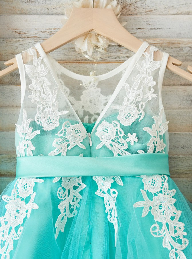Turquoise flower girl dresses hotsell