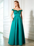 Turquoise Prom Dresses,Prom Dress with Pockets,A-line Prom Dress,PD00283