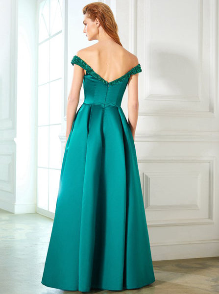 Turquoise Prom Dresses,Prom Dress with Pockets,A-line Prom Dress,PD00283