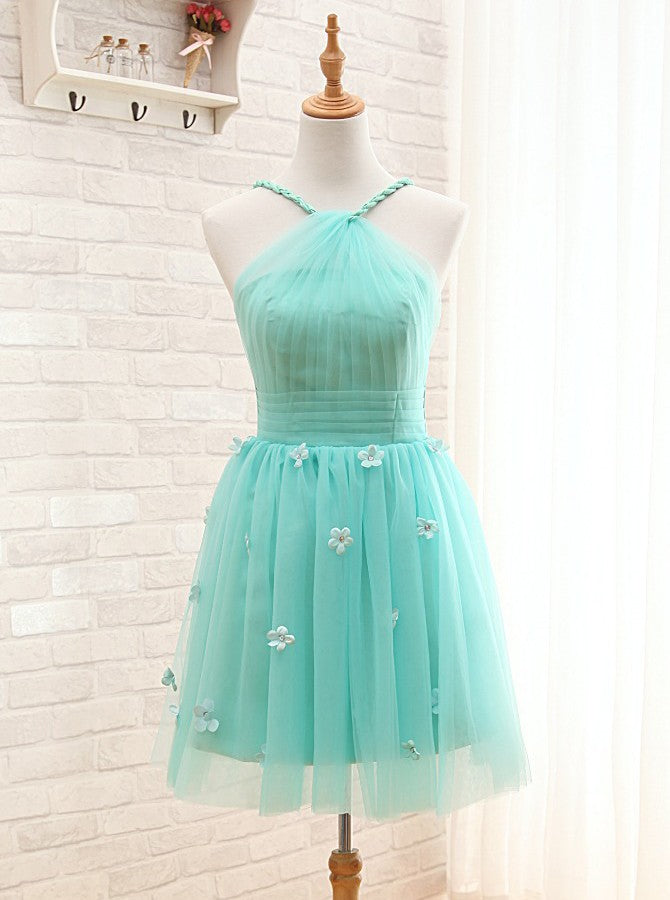 Turquoise Sweet 16 Dresses,Tulle Sweet 16 Dress,Cute Sweet 16 Dress,SW
