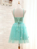 Turquoise Sweet 16 Dresses,Tulle Sweet 16 Dress,Cute Sweet 16 Dress,SW00024