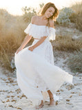 Boho Wedding Dresses,Two Piece Wedding Dress,Beach Wedding Dress,Lace Wedding Dress,WD00263
