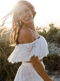 Boho Wedding Dresses,Two Piece Wedding Dress,Beach Wedding Dress,Lace Wedding Dress,WD00263