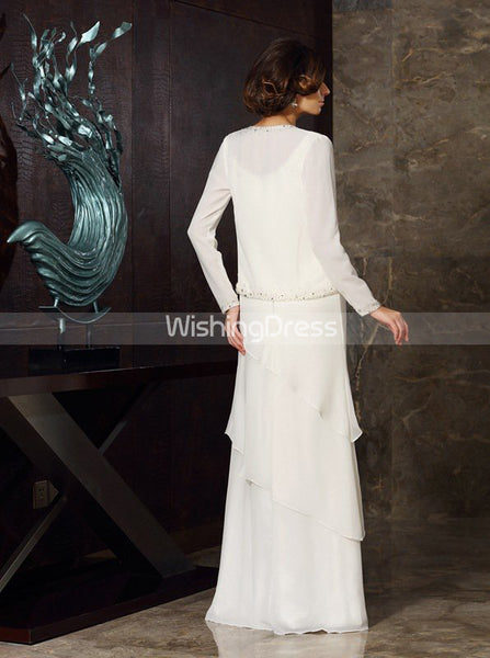 Two Piece Mother of the Bride Dresses,Ruffled Mother of the Bride Dress,MD00041