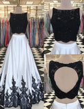 Two Piece Prom Dresses,Long Prom Dress,Modern Prom Dress,PD00273