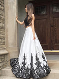 Two Piece Prom Dresses,Long Prom Dress,Modern Prom Dress,PD00273