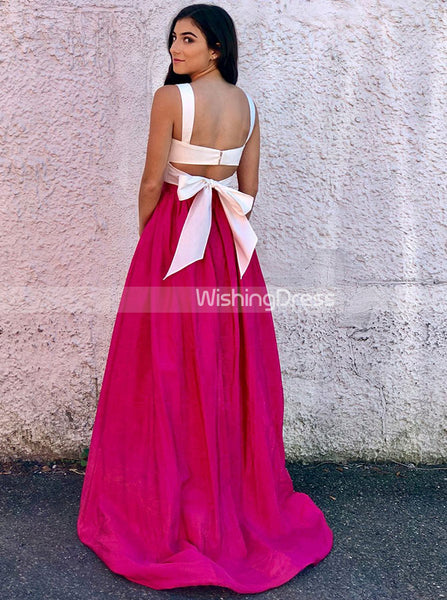 Two Piece Prom Dresses,Modest Prom Dress,Long Prom Dress,Two Tone Prom Dress,PD00278