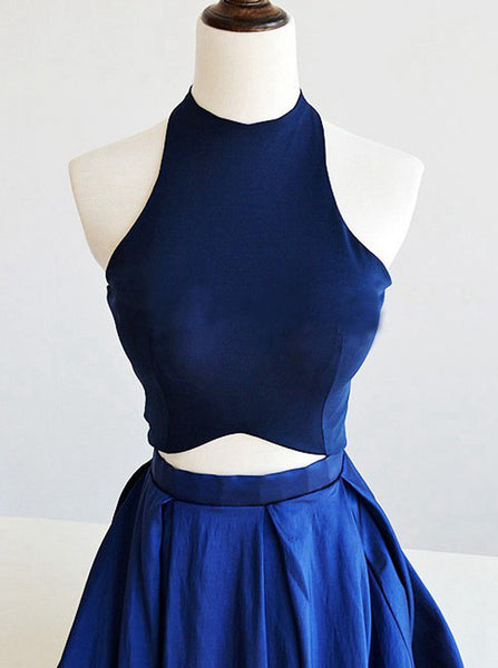 Two Piece Prom Dresses,Modest Prom Dress,Taffeta Prom Dress,Floor Length Prom Dress,PD00205