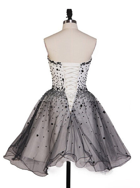 Two Tone Cocktail Dress,Strapless Cocktail Dresses,Corset Cocktail Dress,CD00024