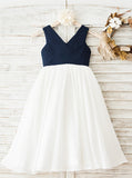 Two Tone Flower Girl Dresses,Simple Flower Girl Dress,Chiffon Flower Girl Dress,FD00021