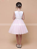 Two Tone Junior Bridesmaid Dress,Knee Length Birthday Party Dress,JB00071