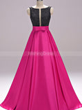 Two Tone Prom Dress with Pockets,A-line Satin Prom Dress,PD00353